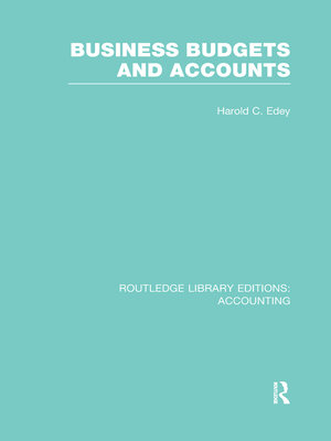 cover image of Business Budgets and Accounts (RLE Accounting)